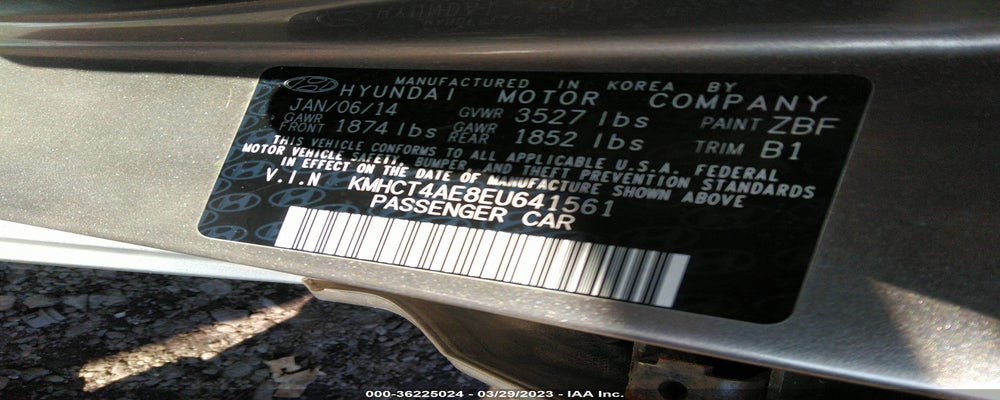 KMHCT4AE8EU641561 2014 HYUNDAI ACCENT photo no. 9
