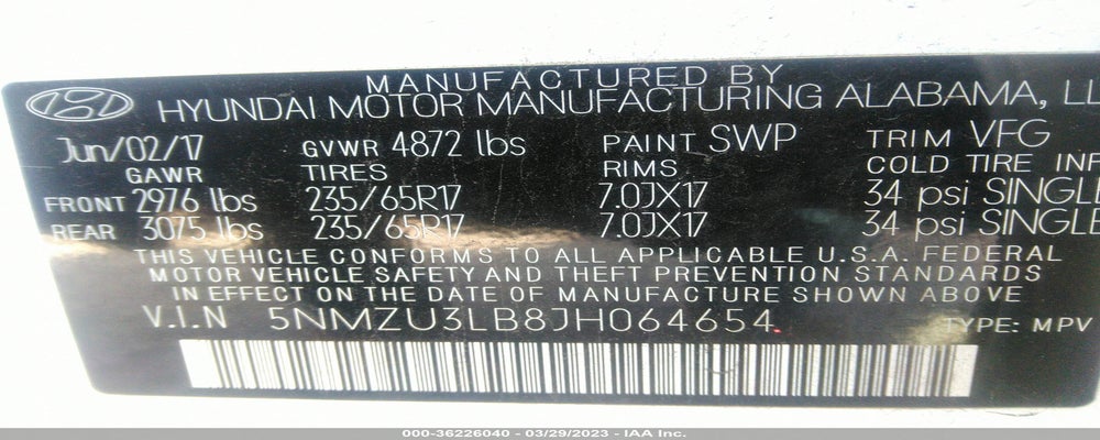 5NMZU3LB8JH064654 2018 HYUNDAI SANTA FE SPORT photo no. 9