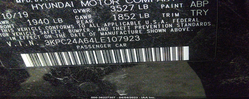 3KPC24A64LE107923 2020 HYUNDAI ACCENT photo no. 9