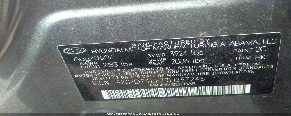5NPD74LF7JH257245 2018 HYUNDAI ELANTRA photo no. 9