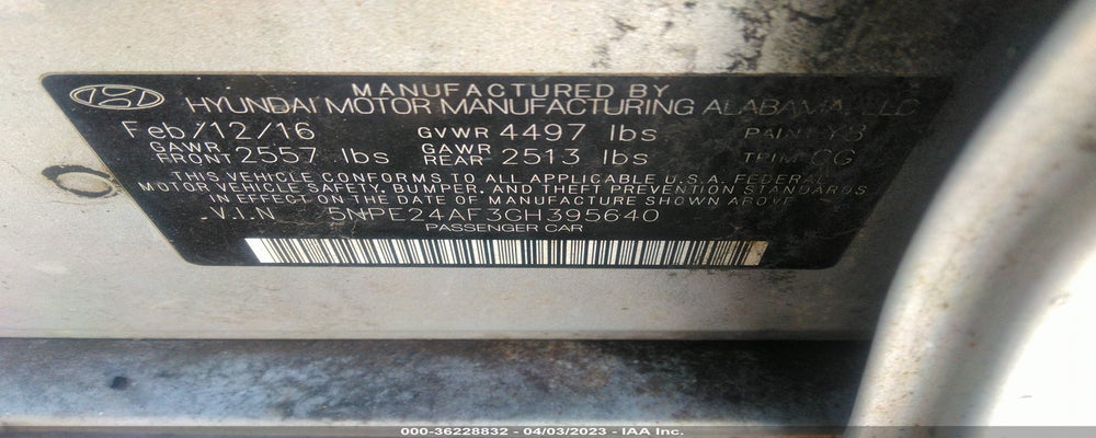 5NPE24AF3GH395640 2016 HYUNDAI SONATA photo no. 9