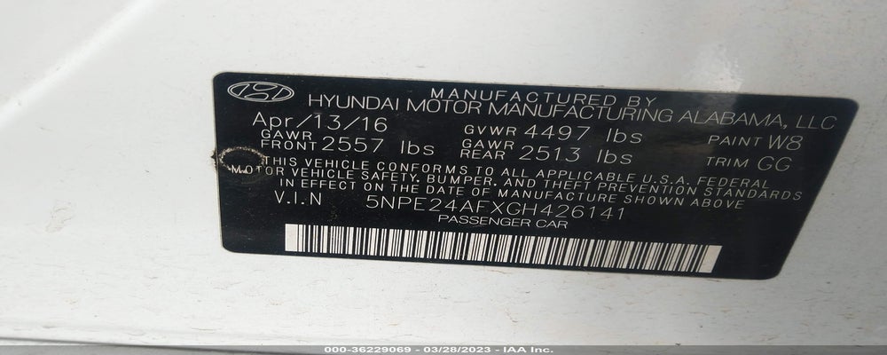 5NPE24AFXGH426141 2016 HYUNDAI SONATA photo no. 9