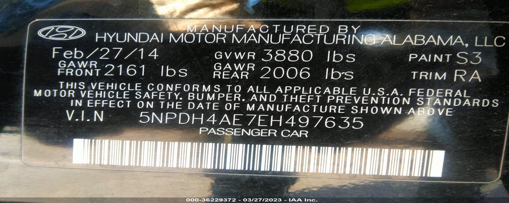 5NPDH4AE7EH497635 2014 HYUNDAI ELANTRA photo no. 9