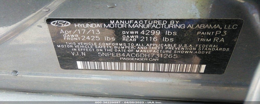 5NPEB4AC6DH731265 2013 HYUNDAI SONATA photo no. 9