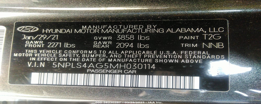 5NPLS4AG5MH030114 2021 HYUNDAI ELANTRA photo no. 9
