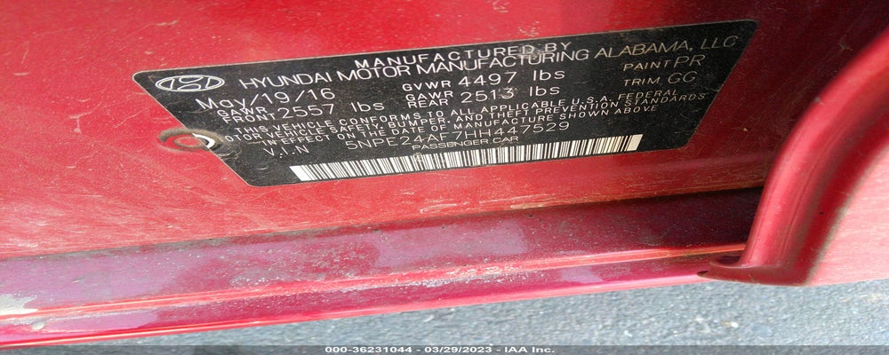5NPE24AF7HH447529 2017 HYUNDAI SONATA photo no. 9
