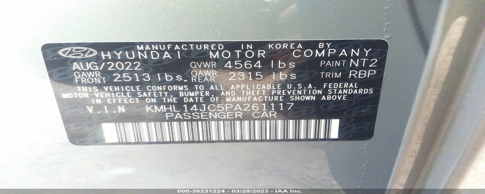 KMHL14JC5PA261117 2023 HYUNDAI SONATA photo no. 9