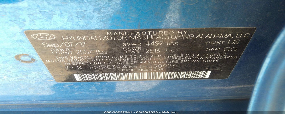5NPE34AF3JH650923 2018 HYUNDAI SONATA photo no. 9