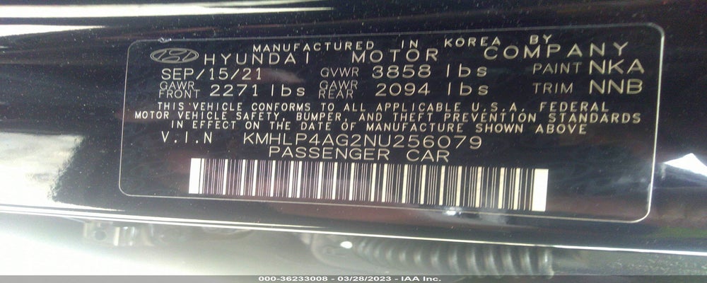 KMHLP4AG2NU256079 2022 HYUNDAI ELANTRA photo no. 9
