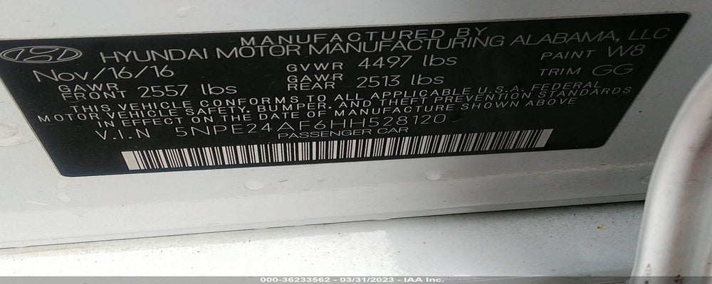 5NPE24AF6HH528120 2017 HYUNDAI SONATA photo no. 9