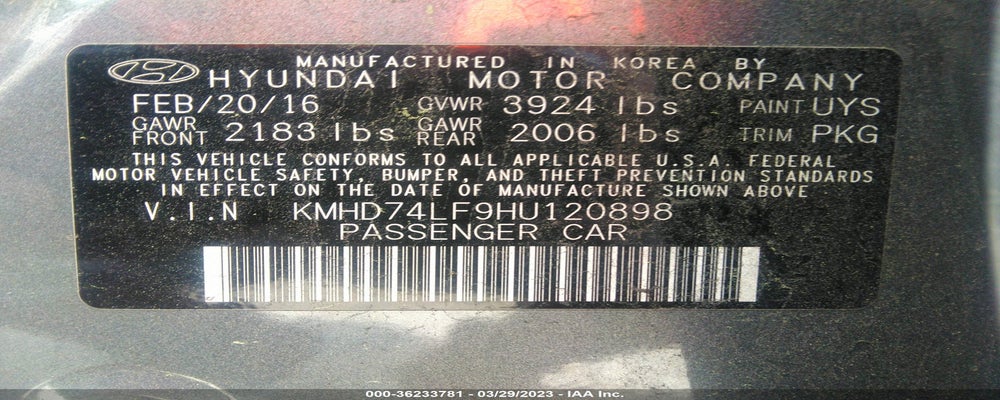KMHD74LF9HU120898 2017 HYUNDAI ELANTRA photo no. 9