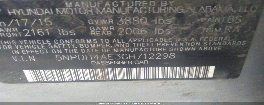 5NPDH4AE3GH712298 2016 HYUNDAI ELANTRA photo no. 9