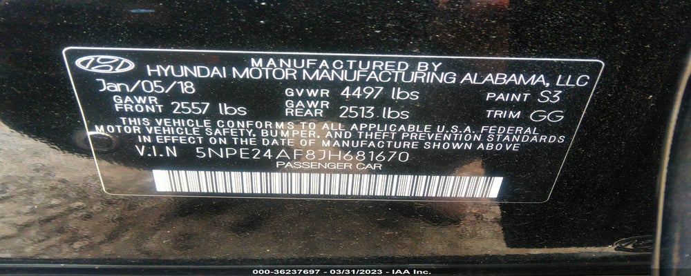 5NPE24AF8JH681670 2018 HYUNDAI SONATA photo no. 9