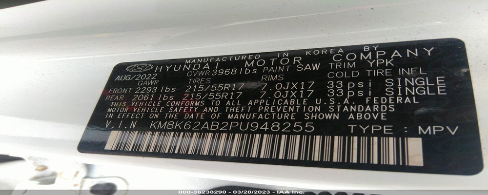 KM8K62AB2PU948255 2023 HYUNDAI KONA photo no. 9