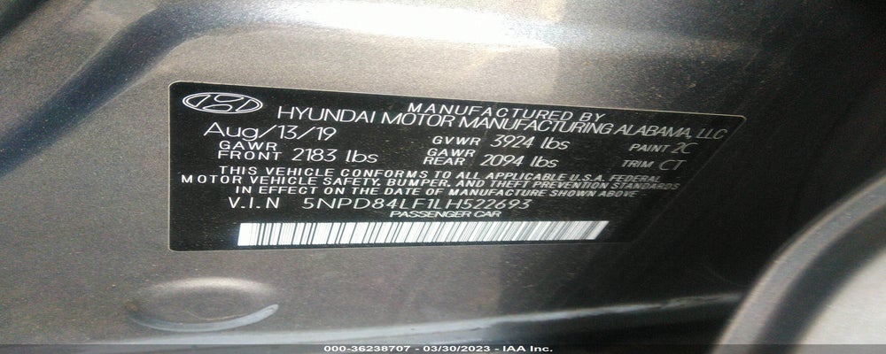 5NPD84LF1LH522693 2020 HYUNDAI ELANTRA photo no. 9