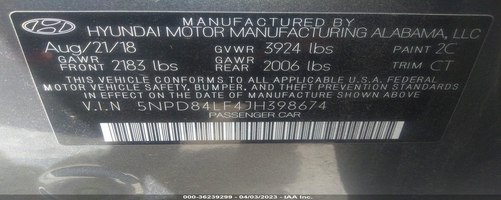 5NPD84LF4JH398674 2018 HYUNDAI ELANTRA photo no. 9