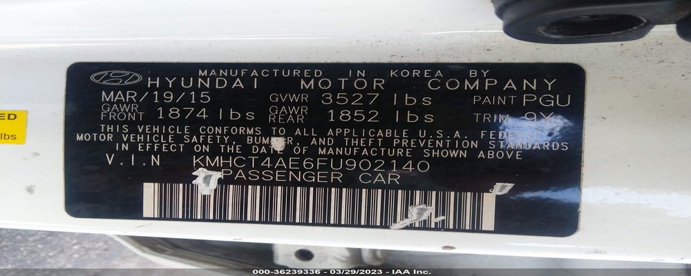 KMHCT4AE6FU902140 2015 HYUNDAI ACCENT photo no. 9