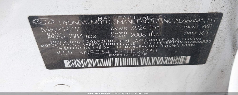 5NPD84LF3JH233330 2018 HYUNDAI ELANTRA photo no. 9