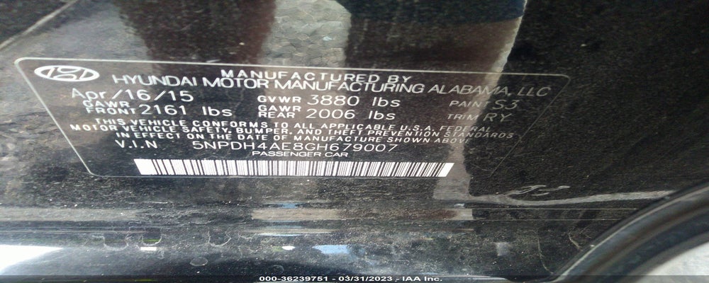 5NPDH4AE8GH679007 2016 HYUNDAI ELANTRA photo no. 9