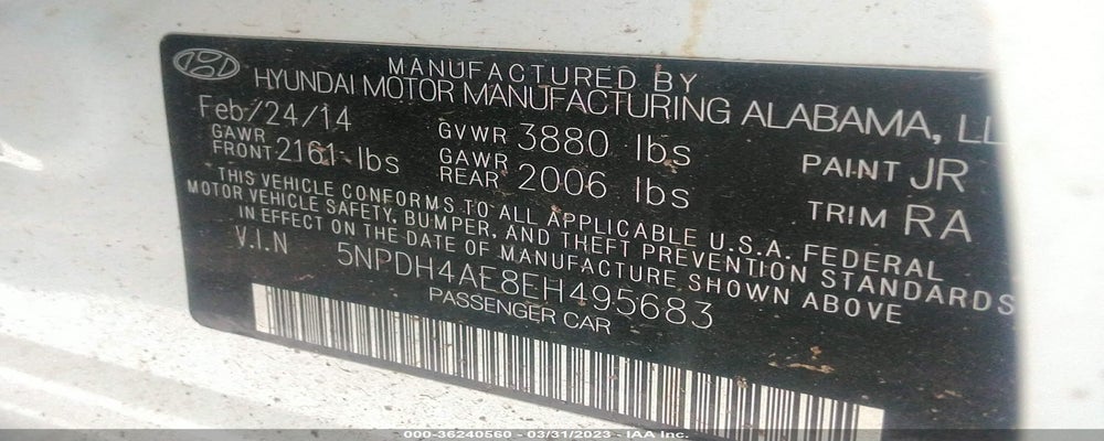 5NPDH4AE8EH495683 2014 HYUNDAI ELANTRA photo no. 9