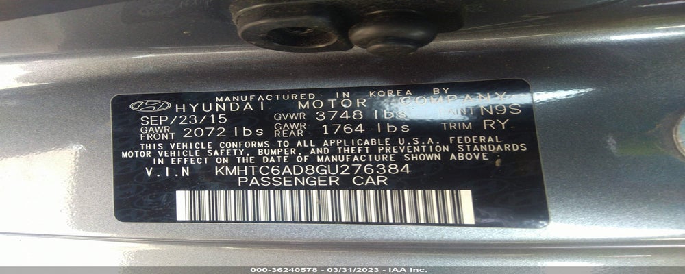 KMHTC6AD8GU276384 2016 HYUNDAI VELOSTER photo no. 9