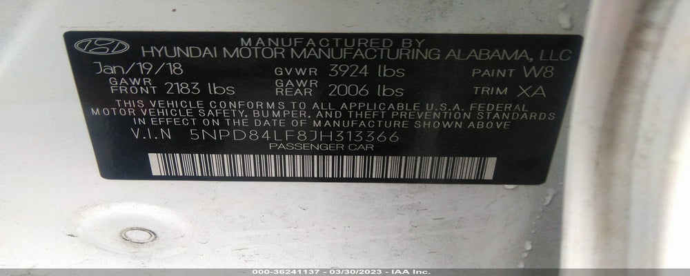 5NPD84LF8JH313366 2018 HYUNDAI ELANTRA photo no. 9