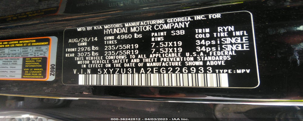 5XYZU3LA2EG226933 2014 HYUNDAI SANTA FE SPORT photo no. 9