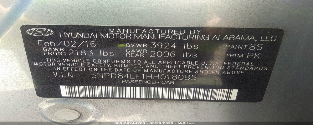 5NPD84LF1HH018085 2017 HYUNDAI ELANTRA photo no. 9
