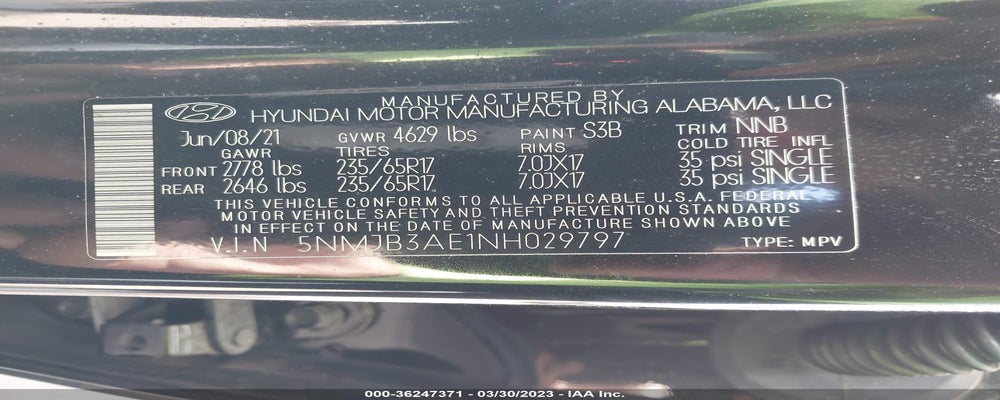 5NMJB3AE1NH029797 2022 HYUNDAI TUCSON photo no. 9