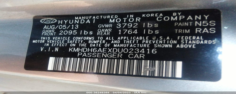 KMHDH6AEXDU023416 2013 HYUNDAI ELANTRA COUPE photo no. 9