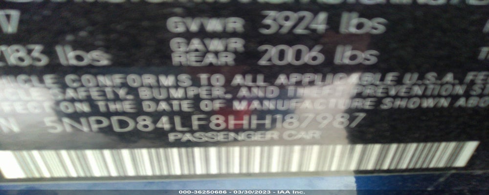 5NPD84LF8HH187987 2017 HYUNDAI ELANTRA photo no. 9