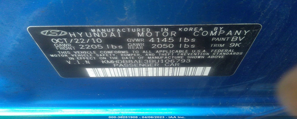KMHDB8AE3BU106793 2011 HYUNDAI ELANTRA TOURING photo no. 9