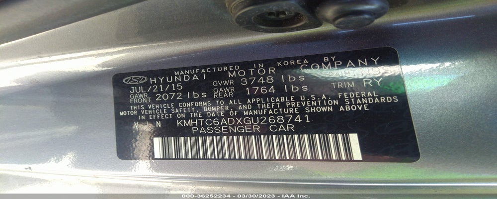 KMHTC6ADXGU268741 2016 HYUNDAI VELOSTER photo no. 9