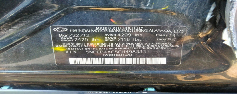 5NPEB4AC5CH498333 2012 HYUNDAI SONATA photo no. 9