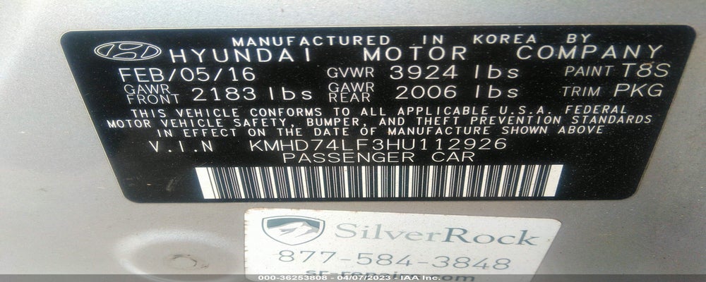 KMHD74LF3HU112926 2017 HYUNDAI ELANTRA photo no. 9
