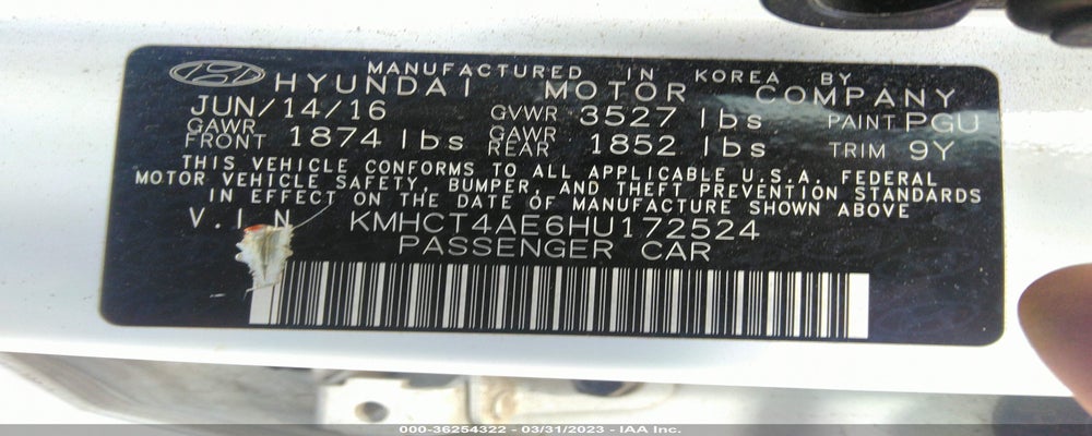 KMHCT4AE6HU172524 2017 HYUNDAI ACCENT photo no. 9