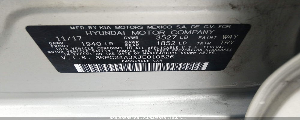 3KPC24A3XJE010826 2018 HYUNDAI ACCENT photo no. 9