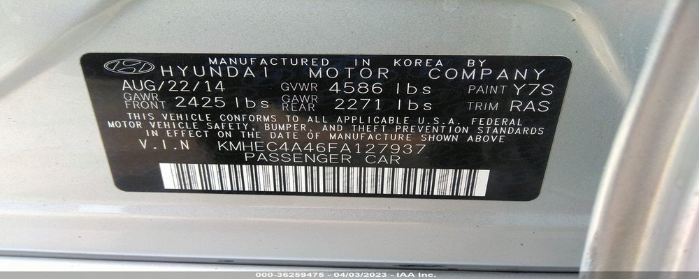 KMHEC4A46FA127937 2015 HYUNDAI SONATA photo no. 9