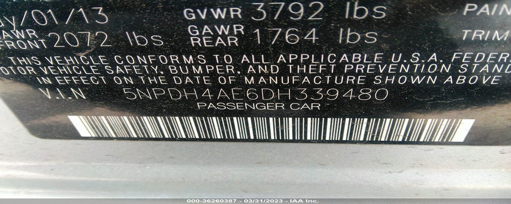 5NPDH4AE6DH339480 2013 HYUNDAI ELANTRA photo no. 9