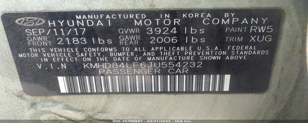 KMHD84LF6JU554232 2018 HYUNDAI ELANTRA photo no. 9