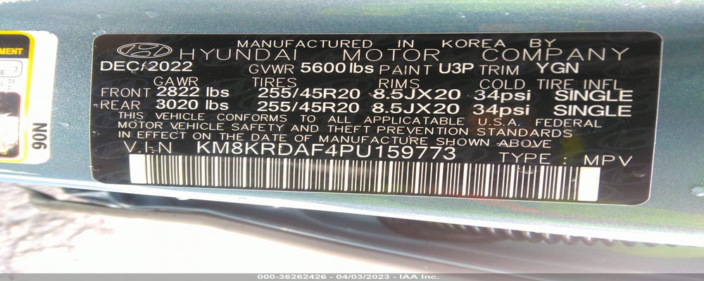 KM8KRDAF4PU159773 2023 HYUNDAI IONIQ 5 photo no. 9