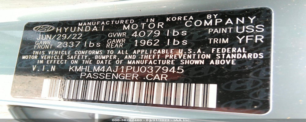 KMHLM4AJ1PU037945 2023 HYUNDAI ELANTRA photo no. 9