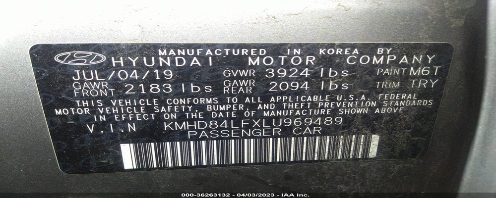 KMHD84LFXLU969489 2020 HYUNDAI ELANTRA photo no. 9