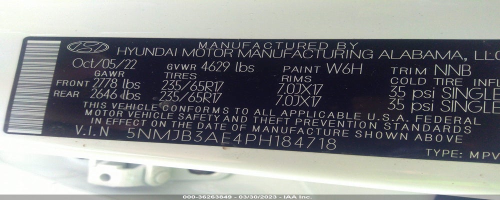 5NMJB3AE4PH184718 2023 HYUNDAI TUCSON photo no. 9