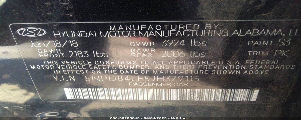 5NPD84LF5JH379115 2018 HYUNDAI ELANTRA photo no. 9