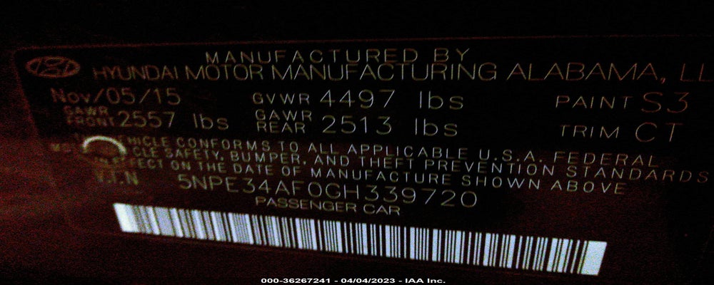 5NPE34AF0GH339720 2016 HYUNDAI SONATA photo no. 9