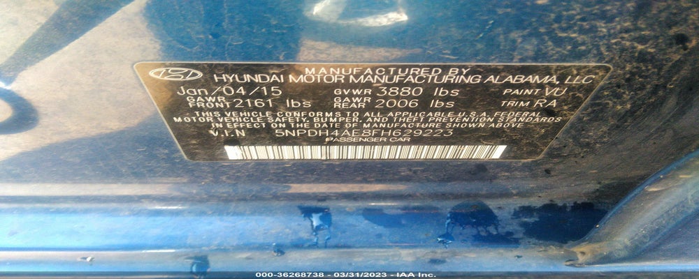5NPDH4AE8FH629223 2015 HYUNDAI ELANTRA photo no. 9