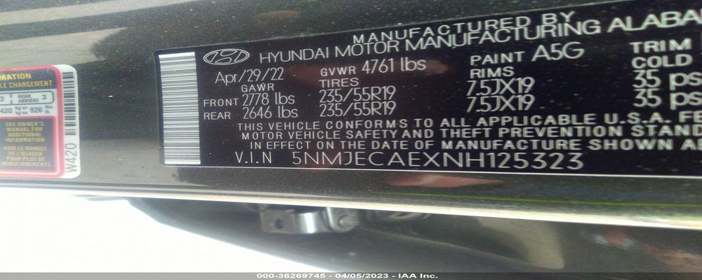 5NMJECAEXNH125323 2022 HYUNDAI TUCSON photo no. 9