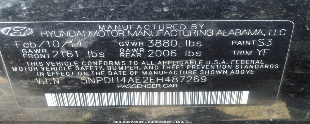 5NPDH4AE2EH487269 2014 HYUNDAI ELANTRA photo no. 9