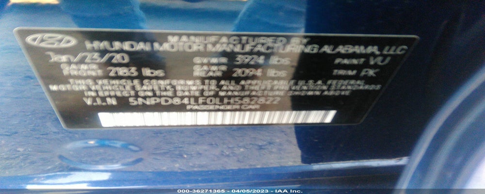 5NPD84LF0LH582822 2020 HYUNDAI ELANTRA photo no. 9